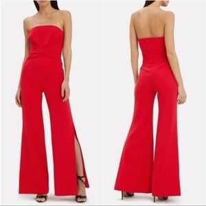 JONATHAN SIMKHAI sz 10 red strapless jumpsuit